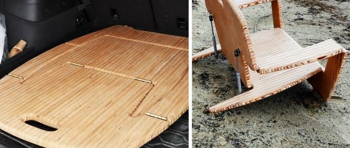 Cómo hacer una silla plegable con trozos de madera contrachapada