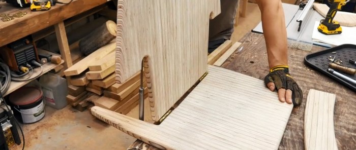 How to make a folding chair from scraps of plywood