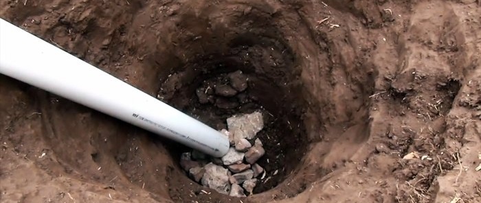 Root irrigation system made of PVC pipe with which the tree will grow 3 times faster