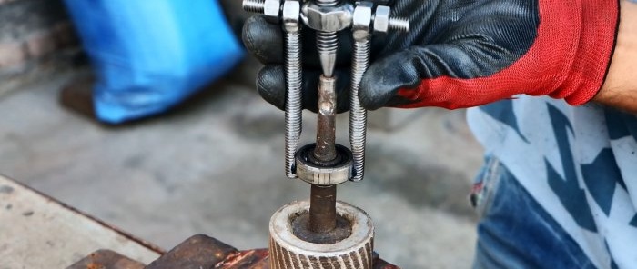 Cómo hacer un extractor de rodamientos con pernos y espárragos comunes