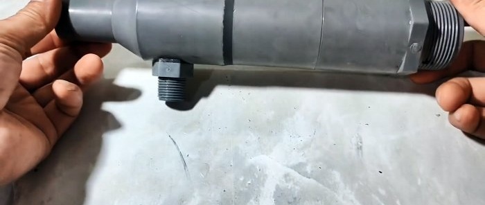 Máy sục khí bình dân cho ao làm bằng ống nhựa PVC