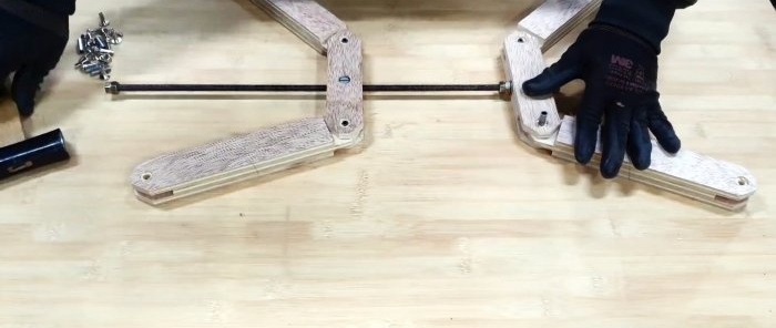 Ako vyrobiť svorku na rýchlu montáž rámov na bagety poháňanú skrutkovačom