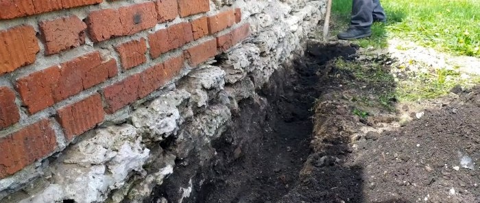 An inexpensive way to repair a cracked wall while strengthening the foundation
