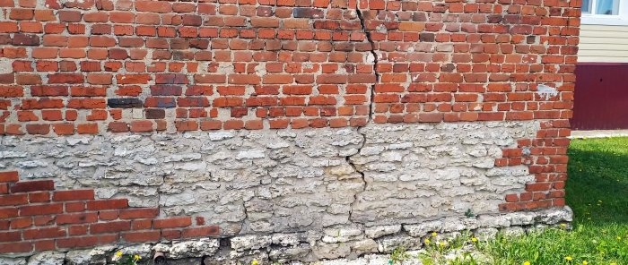 Một cách rẻ tiền để sửa chữa bức tường bị nứt đồng thời gia cố nền móng