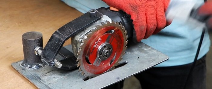 Paano gumawa ng isang manu-manong circular saw at isang 2 sa 1 cross-cutting machine mula sa isang gilingan ng anggulo