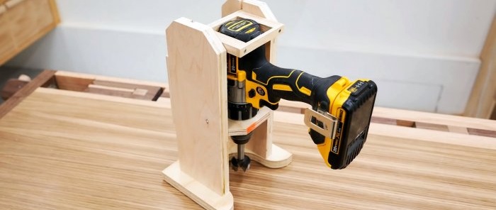 Portable drilling machine from plywood scraps
