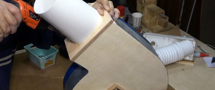 Wie man aus Holz einen produktiven Ventilator für eine Werkstatt herstellt