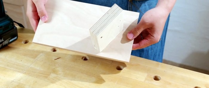 Cum să faci un dispozitiv pentru ascuțirea în două unghiuri a burghiilor din placaj rămase