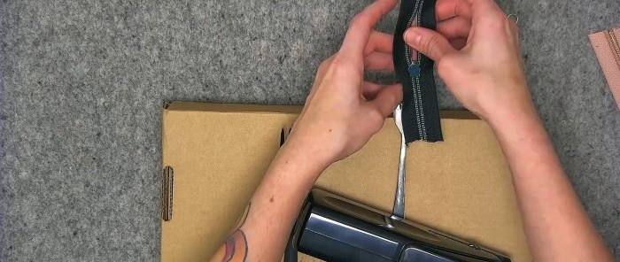 Comment enrouler un curseur de fermeture éclair à l'aide d'une fourchette sans problème