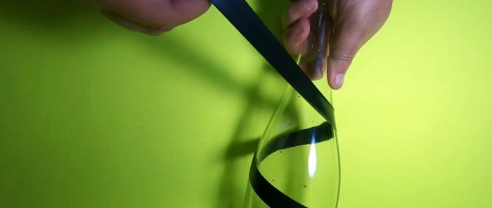 Comment couper une bouteille en verre en spirale