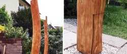 How to securely install posts for a crooked round timber terrace