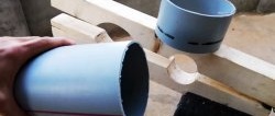Isang simpleng homemade device para sa pagputol ng mga PVC pipe
