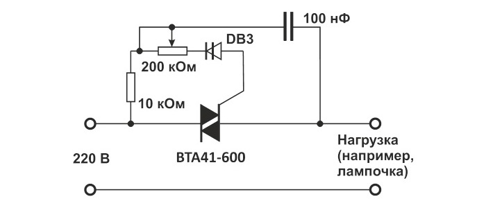 Hvordan lage en enkel regulator for en 220 V transformator
