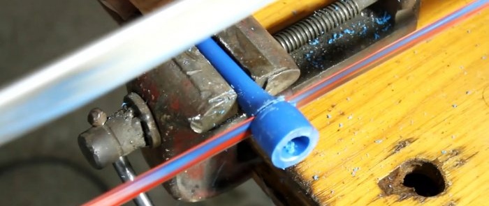 Cách làm ống mỏng từ ống PP để nối ống nước