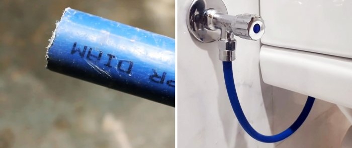 Hogyan készítsünk vékony tömlőt PP-csőből a vízvezeték csatlakoztatásához