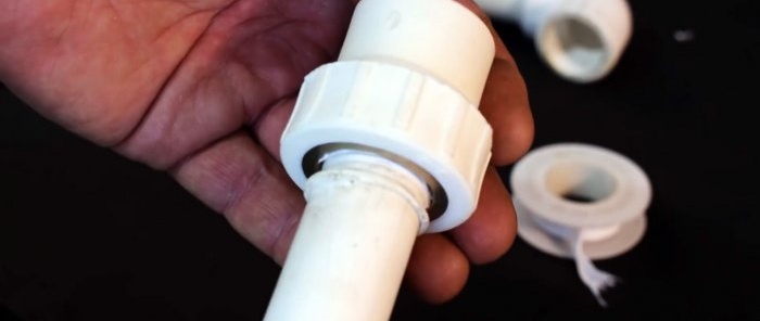 Πώς να κάνετε μια αποσυναρμολογούμενη σύνδεση πλαστικών σωλήνων με σπείρωμα χωρίς συγκόλληση