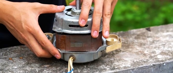 איך מכינים גנרטור 220V ממנוע של מכונת כביסה ומנוע חותך מברשות