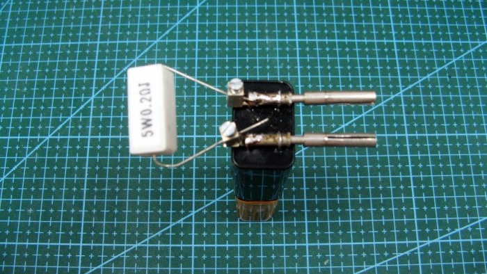 A useful attachment to a multimeter for measuring low-resistance resistors
