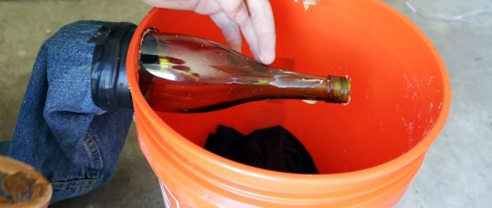 Paprastas pelėkautas skirtas masiniam graužikų gaudymui iš kibiro ir stiklinio butelio