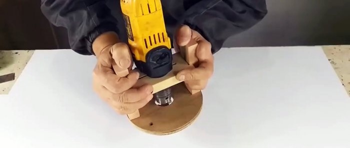 How to make a removable attachment that will turn your drill into a router