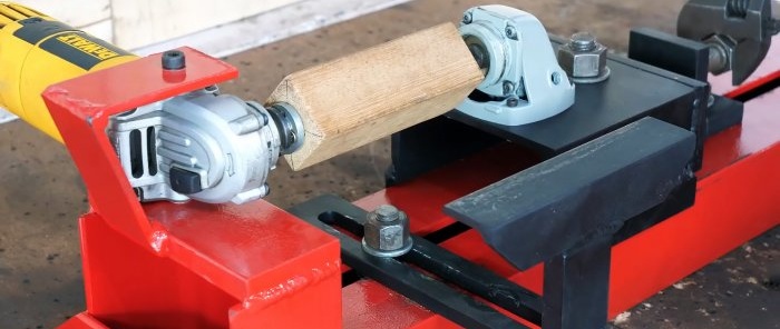 How to make a wood lathe from an angle grinder