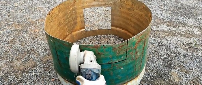 Wat te maken van een lekkend vat dat niet geschikt is voor water Een houtkachel voor buiten