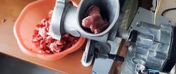 Како направити електричну машину за млевење меса