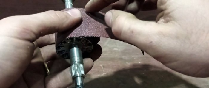 How to make a useful grinding attachment from a burnt-out engine armature
