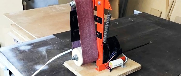 How to make a belt sander based on a washing machine motor