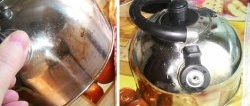 5 tablets of activated carbon and your kettle will shine clean