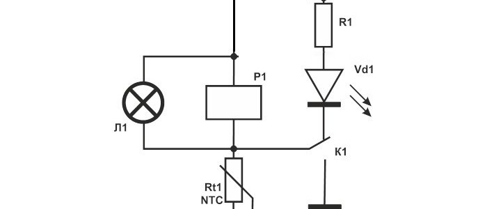 Ein interessantes Diagramm eines einfachen Sanftanlassers mit einem Relais ohne Transistoren oder Mikroschaltungen