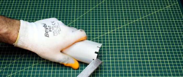 How to make a sealant gun for a screwdriver from a PVC pipe