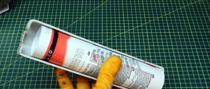 Hur man gör en tätningspistol för en skruvmejsel från ett PVC-rör