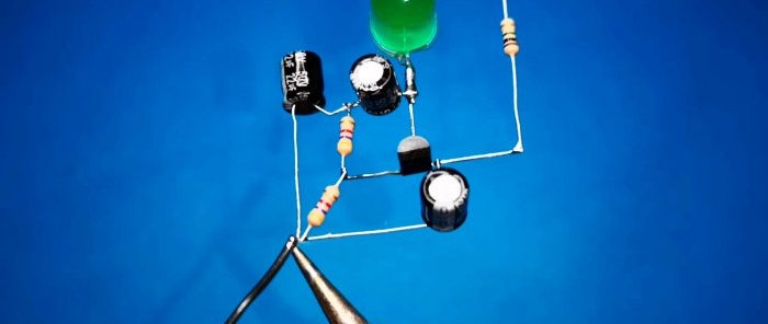 LED-blink med kun 1 transistor
