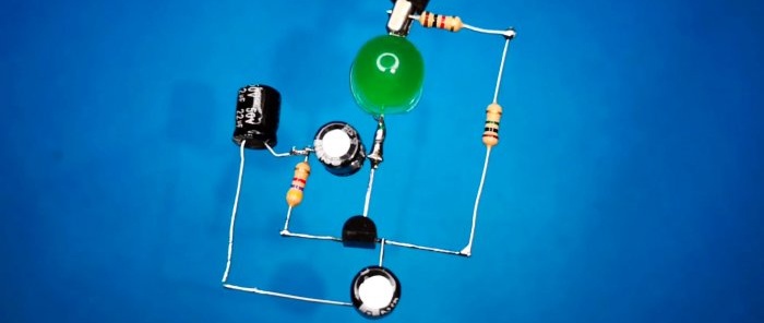LED-blink med kun 1 transistor