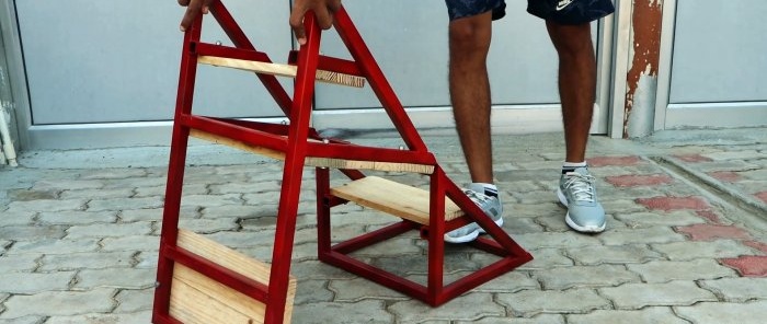 Silla de escalera de taller de bricolaje
