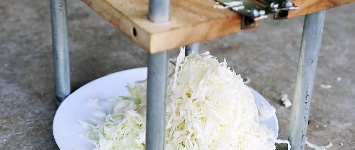 How to make a device for chopping large quantities of cabbage