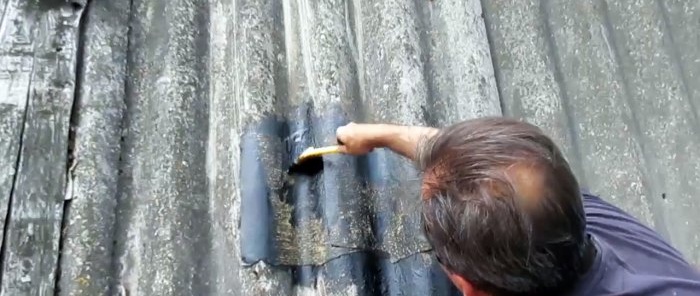 Cum să reparați găurile într-un acoperiș de ardezie în mod fiabil și aproape fără costuri cu propriile mâini
