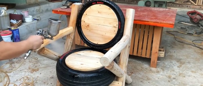 Comment fabriquer une chaise d'extérieur avec de vieux pneus