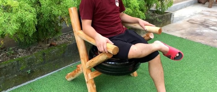 Comment fabriquer une chaise d'extérieur avec de vieux pneus