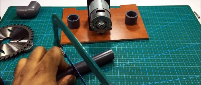 Sega circolare manuale fai da te per legno di tubi in PVC