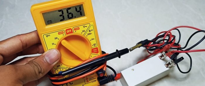 Cómo hacer una batería con regulación de voltaje hasta 36 V