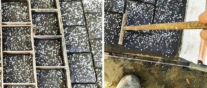 How to make paving slabs cheaply without a vibrating table