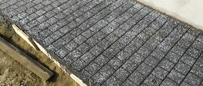 How to make paving slabs cheaply without a vibrating table