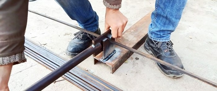 Çelik kareleri kesmek için alışılmadık makas nasıl yapılır