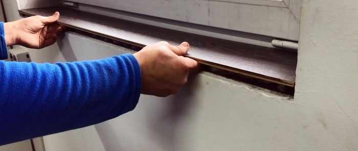 Hvordan lage vindus- eller dørskråninger av laminatrester og spare mye penger