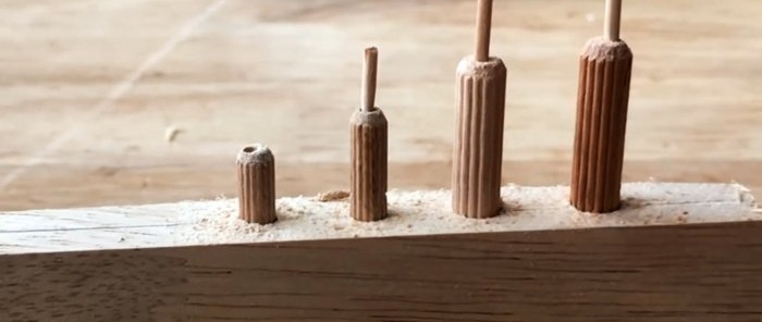 Bagaimana untuk mengikat dowel dalam kayu menggunakan prinsip penambat dalam konkrit