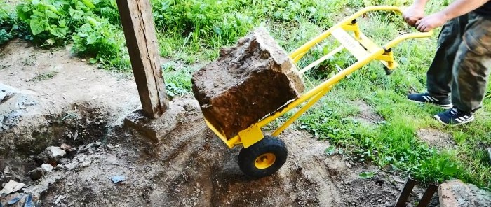 How to make a winch for pulling concrete pillars or large stones out of the ground