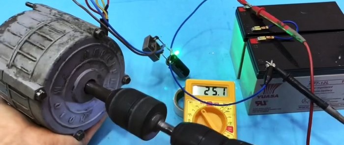 Ako vyrobiť veterný generátor z asynchrónneho elektromotora