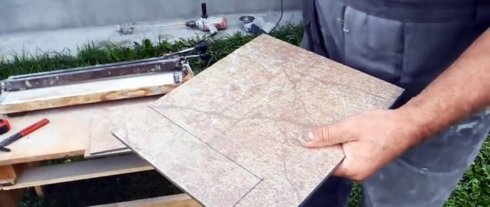 How to cut tiles with a grinder without chipping